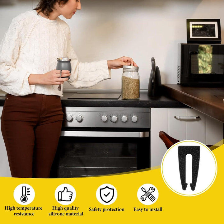 5pcs Cierres de Silicona para Perillas de Estufa de Gas, Cubiertas de Seguridad de Goma Antideslizantes para Horno, Accesorios de Cocina a Prueba de Mascotas para el Hogar y Personas Mayores, Protección para Estufa de Gas|Cubiertas de Perillas Seguras|Cu