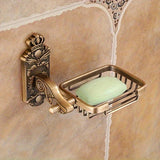 Porta jabón vintage - Soporte de baño antiguo con base antideslizante, bandeja dorada elegante para ducha o tocador - Organizador decorativo fácil de limpiar (construcción en aluminio), bandejita para tocador