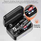 Sistema inalámbrico para guitarra de 2.4 GHz, material ABS negro, incluye transmisor, receptor, estuche para batería, carga magnética, compatible con audio mono de 6.35 mm y 3.5 mm, para instrumentos musicales eléctricos