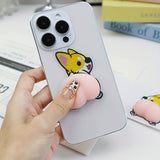 1/2/4 piezas de juguetes de alivio de presión para trasero de perro lindo - Silicona, pegatinas anticolisión para teléfonos, refrigeradores, coches y tabletas - Diseño de dibujos animados lindo, previene arañazos y colisiones