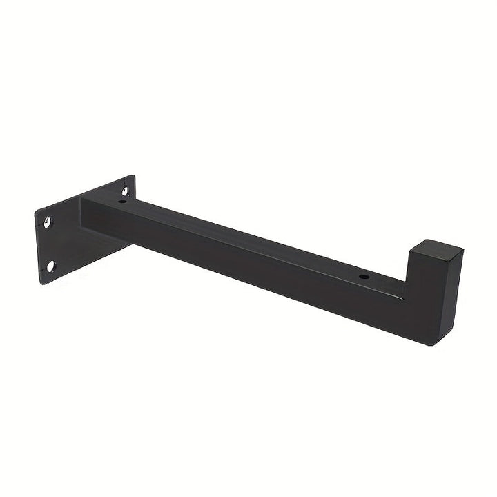 1 estante de arte de hierro montado en la pared, marco de acero inoxidable negro mate, resistente a la oxidación, se adapta a diferentes estilos de decoración | Ahorro de espacio, ideal para apartamentos pequeños, cocina, baño, práctico y decorativo!