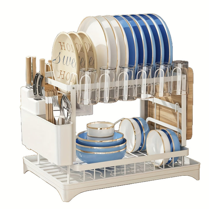 Soporte Multifuncional para Tazones y Palillos de Acero Inoxidable 304, Estilo Minimalista Moderno, Gran Capacidad, Almacenamiento Inteligente de Utensilios