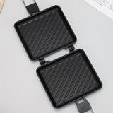 Mini bandeja de pan de sandwich de lona para exteriores - Doble cara, antiadherente, base plana, sin soldadura, para tostadas y bistecs, diseño cuadrado plegable para almacenamiento fácil, electrodoméstico de cocina duradero y fácil de limpiar, fabricant