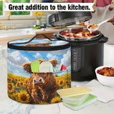 1pc Funda de Polvo de Ganado de las Tierras Altas para Olla a Presión, Bolsa Aislada Sin Carga con Cierre de Cremallera, Compatible con la Mayoría de las Ollas a Presión Eléctricas, Bolsa de Transporte para Freidora de Aire