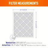 Sr. Filtros Paquete de 6 Filtros de Aire MERV 13 - Reemplazo de 20x25x1 HVAC AC Horno, Plegado, Eliminación de Partículas de Polvo al 95%, Compatible con Horno Estándar, Vida Útil de 3 Meses