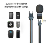 Fundas de Espuma Negra para Micrófono Rode Wireless Go II/PRO - Cojín Suave y Adaptador, Conector XLR, Sin Batería, Ideal para Entrevistas y Transmisiones en Vivo