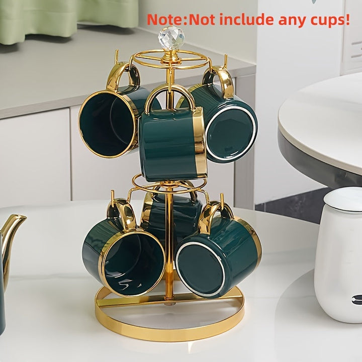 1pc Gancho para Taza de Café en Forma de Árbol, Estante de Almacenamiento para Tazas de Agua, Puede Almacenar 6 Tazas, Estante para Secar Tazas, Gancho para Tazas de Vino, Portavasos para Casa, Restaurante, Cocina, Oficina