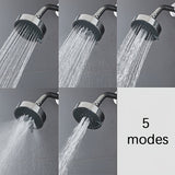 Cabezal de Ducha de Alta Presión de 5 Modos, Cabezal de Ducha de Rociado Superior para Baño, Cabezal de Ducha Fijo para Baño, Cabezal de Ducha de Gran Caída de Agua, Accesorios de Baño