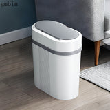 Bolsa de basura automática con tapa inalámbrica, duradera, alimentada por batería, a prueba de olores, ideal para el hogar, la cocina y el baño - Diseño moderno para interiores, bolsa de basura para baño