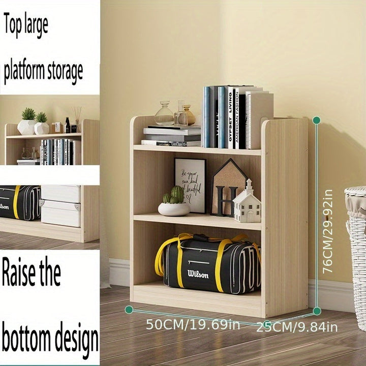 Estantes de libros de pino, estanterías y organizadores de madera maciza, armarios de almacenamiento de tres niveles y estanterías, hechos de madera maciza natural, perfectos para oficinas, salones y dormitorios.