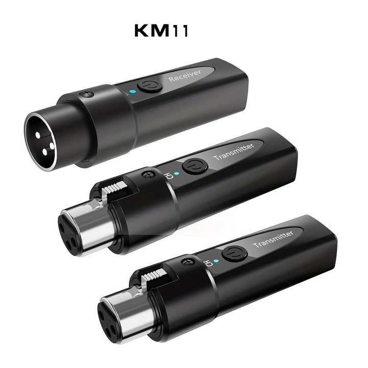 Transmisor y Receptor de Micrófono sin varillas 2.4Ghz, Sistema XLR, Adaptador Recargable para Mezcladora de Audio, Micrófono Dinámico
