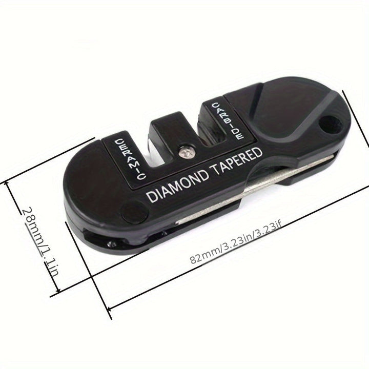 Afilador de Cuchillos de Bolsillo 4-en-1 - Multifuncional, Herramienta de Afilado de Acero de Tungsteno de Alta Durabilidad para Cuchillas Rectas y Dentadas