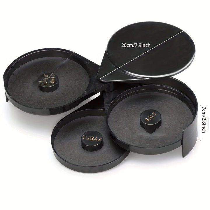 1 pieza de escurridor de cóctel de 3 niveles, herramienta de bar negra de plástico con esponja, sin contacto con alimentos, para margaritas, bloody marys, gimlets - Accesorio para bartender