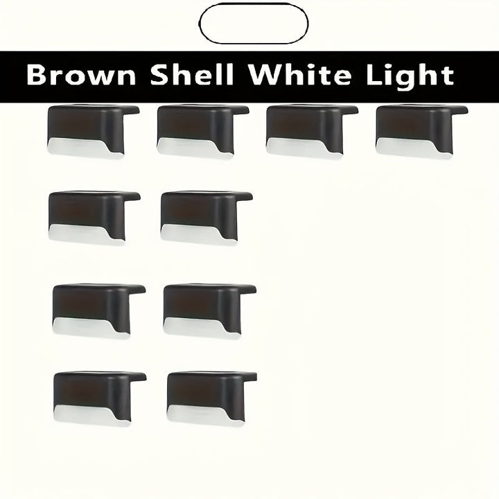 Pack de 10 Luces LED Solares para Jardín Impermeables, Iluminación Decorativa para Terraza, Valla y Paredes con Ambiente Festivo