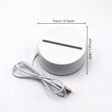 Base LED 3D Compacta para Arte en Vidrio - Alimentada por USB, Luz Blanca Cálida, Diseño Elegante en Negro, Luz Nocturna Ideal para Exhibiciones de Arte en Cristal y Vidrio en Dormitorio, Sala de Estar o Oficina (Pilas No Incluidas)
