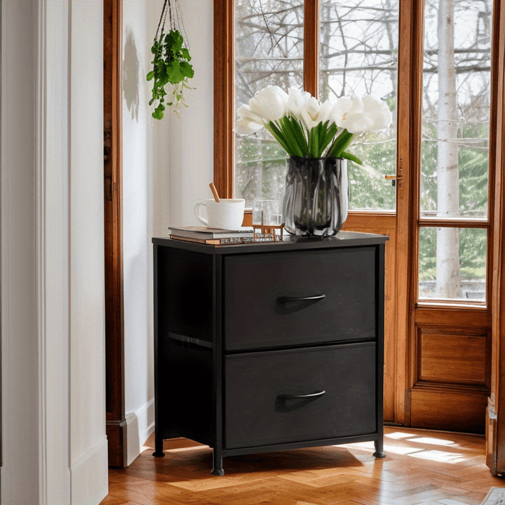 1pc Armario Clásico de Almacenamiento de Madera y Metal con 6 Cajones - Organizador Independiente de 68.58cm con Capacidad de 3.2 Pies Cúbicos, Fácil Montaje para Sala de Estar, Dormitorio, Oficina, Mueble en Tono Neutro, Construcción Duradera