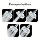 Boquilla de ducha de alta presión enchufable - boquilla universal para ducha con flujo potente, suministros perfectos para el baño