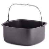 Molde de pastel redondo de metal con tapa - Molde de hornear antiadherente y resistente al calor para pasteles, muffins y pasteles redondos perfectos - Accesorios de freidora de aire duraderos para hornear en casa