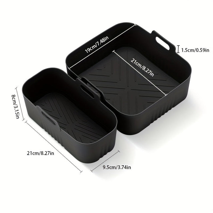 2 piezas de Tapetes para Hornear de Silicona Adecuados para Freidora de Aire, Tamaño Compatible con Modelos de Bandeja de Silicona Philips NA350-3000 con Superficie Antiadherente, Fáciles de Limpiar en Freidoras de Aire, Hornos y Microondas