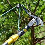 1 pieza de Cortafrondas Aéreos con Diseño Cableado - Cuchillo para Ramas y Frutas de Acero Inoxidable Afilado para Mantenimiento Sin Esfuerzo del Jardín y Patio, Mango Amarillo y , Ideal para Podar y Recortar al Aire Libre, Herramienta de Recorte Exterio