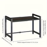 Carrito de cocina expansible de 2 niveles de acero inoxidable con 6 ganchos - Ideal para microondas, electrodomésticos y almacenamiento de especias - Perfecto para la organización de la cocina moderna, solución de almacenamiento de cocina | Carrito de co