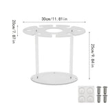 Elegante Soporte para Copas de Vino de Acrílico - Diseño de Vientre de Caballo, Acabado Antiguo, Estante Independiente para Copas con 6 Ganchos para Decoración de Hogar y Bar