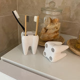 [Creative Design Toothbrush Holder] Portacepillos Multifuncional con Diseño Creativo de Dibujos Animados - 1 ud Estante de Almacenamiento de Escritorio para Cepillos de Dientes y Accesorios - Organizador de Baño Independiente