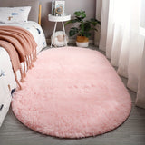 Alfombra Ovalada de Piel Sintética Suave y Lujosa - Peluche, Antideslizante, Lavable a Mano y Duradera para Dormitorio, Sala de Estar y Decoración del Hogar, Disponible en Dos Tamaños