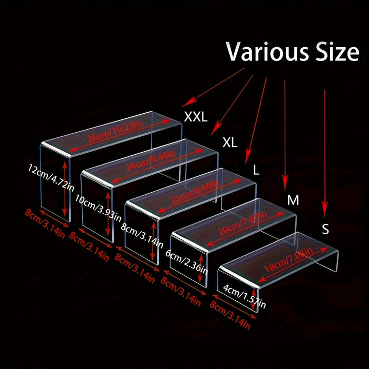 5 piezas Elegante Stand de Postre de Acetato para Bodas - Multiusos para Cupcakes, Sushi y Pastelería para Eventos Comerciales, Tardes de Té y más - Plato de Servicio de Plástico Duradero y Estilizado para Alimentos.