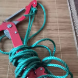 Tijeras de poda de rama de alta montaña - Eficientes tijeras telescópicas de rama alta para la recolección de árboles frutales, poda de árboles y uso agrícola - Mango ergonómico negro con anclaje de cuerda verde, hoja de acero aleado duradera, no necesit