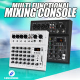 Consola Mezcladora de Audio Metálica Profesional TAVOOSOP de 6 Canales con Interfaz USB, Mezclador de Sonido Portátil para Transmisión en Vivo, Podcasting, DJ y Karaoke - , Sonido de Alta Fidelidad, Grabación Multicanal, Podcasting Escénico y Mezcla Musi