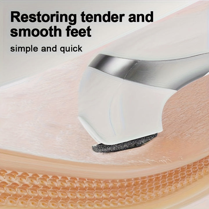 Extracción de pies eléctrica recargable por USB con 2 cabezas de repuesto, disponible en blanco/negro o dorado/plateado, herramienta de eliminación de luz muerta de alta eficiencia beige/cuidado otoñal, dispositivo de pedicura portátil, regalo perfecto p