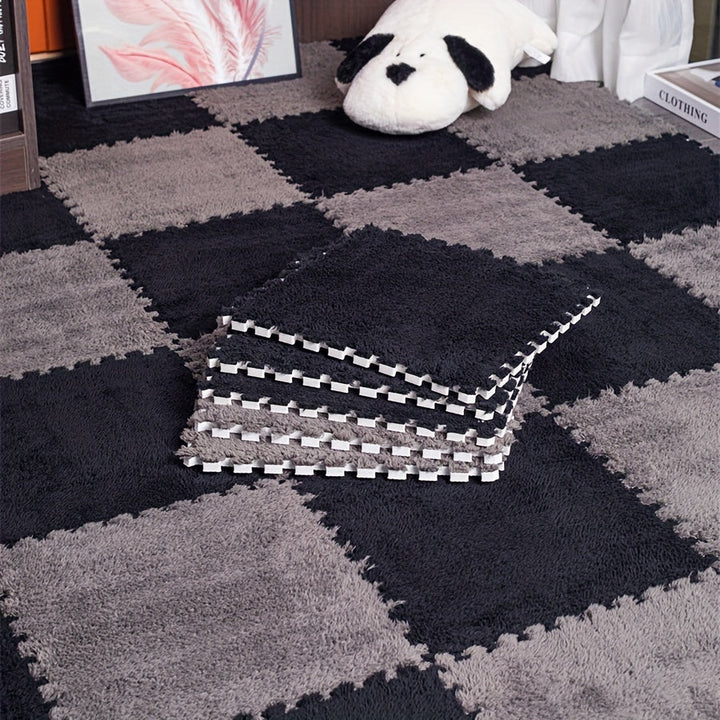 20 unidades de Alfombra de Espuma de Poliéster y EVA Lavable a Mano y Tatami Amovible para Dormitorio y Hogar, Baldosas de Alfombra Personalizables - 29,97 x 29,97 cm Cada Una