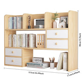 Estantería Moderna de Roble de 3 Niveles con Cajones - Almacenamiento Resistente y Versátil para Libros, Cosméticos y Suministros de Oficina - Perfecta para Dormitorio, Sala de Estar o Oficina en Casa, Estantes de Almacenamiento