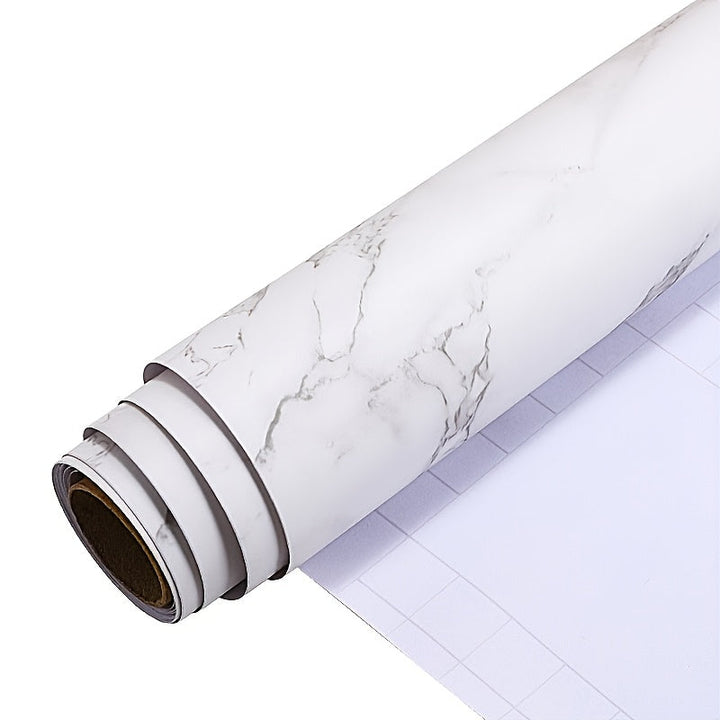 Rollo de Revestimiento Autoadhesivo para Estantes con Patrón Mármol Elegante - Material Duradero PET, Fácil de Limpiar, 59.99cm x 3.0metros - Ideal para Cocina, Armario, Tocador y Renovación de Muebles