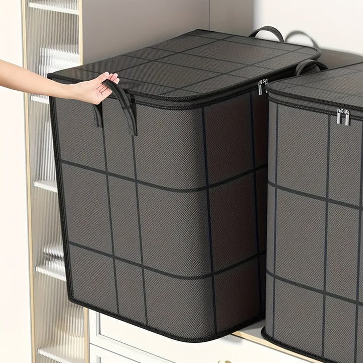 Bolsa de Almacenamiento en Capas, Nuevo Organizador Plegable para Ropa con Bolsa Extra Grande para Edredones Estacionales, Bolsas de Tela No Tejida con Doble Cremallera, Bolsa de Mudanza, Organizador de Equipaje, Sin Necesidad de Electricidad, Canasta Am