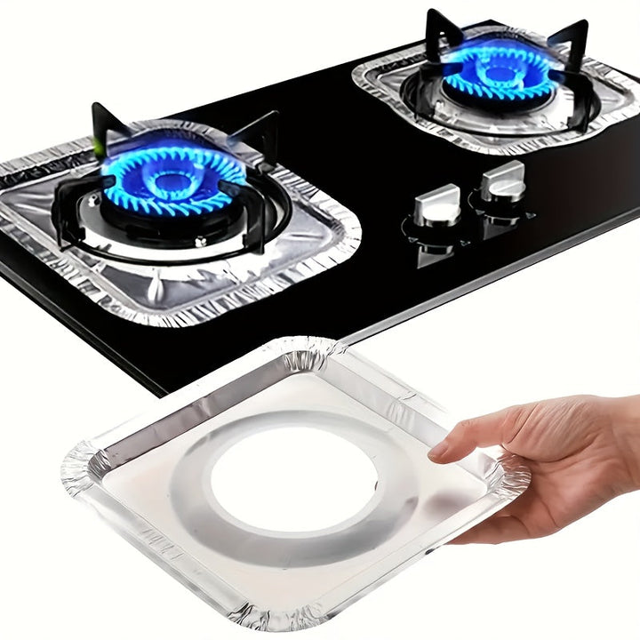 18pcs/54pcs Cubierta Desechable de Aluminio para Quemador de Estufa - Adecuada para Estufas de Gas y Eléctricas, Mantén la Estufa Limpia y Facilita la Limpieza de la Cocina