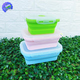 Lonchera Plegable Silicona X3 Contenedor Portátil Alimentos Fiambrera 21LDH9