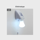 ¡Ilumina cualquier habitación al instante con esta lámpara de pared LED portátil a batería!