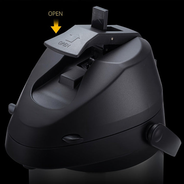 Dispensador de bebidas aislado de 1900 ml, bomba de presión de aire, termo de vacío de doble pared, interior de acero inoxidable, exterior de plástico, temática espacial, jarra multiusos para bebidas frías y calientes para el hogar y la oficina.