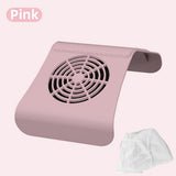 Colector de polvo de uñas silencioso para manicura y pedicura - Filtro reutilizable, 20000 RPM, 110V, 2 cepillos, 3 modos (vibración/masaje/limpieza profunda), uso en salón de casa, incluye 2 bolsas de eliminación de polvo, accesorio de pedicura, diseño