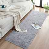 Alfombra de área moderna de Shaggy 1pc - Suave Alfombra de Peluche Acogedora Decorativa para Sala de Estar, Dormitorio, Estudio, Salón, Poliéster, Solo Limpieza en Seco