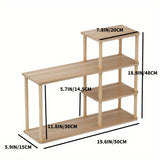 Organizador de Escritorio de Madera de 2 Niveles - Estantería Multinivel Independiente con Acabado Pintado para Almacenamiento en Oficina y Dormitorio, Estantes