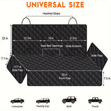 Cubierta de asiento de coche impermeable acolchada de lujo para perros, cubierta de asiento trasero para perros, cubierta protectora para asientos de banco largo, cubierta de asiento antideslizante adecuada para la mayoría de los coches, camiones y SUV c