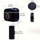 Micrófono de cuello inalámbrico profesional con estuche de carga, micrófono inalámbrico miniatura con cancelación de ruido, 4 modos de selección, 60 horas de vida de batería adecuado para entrevistas, vlogs en vivo, medios