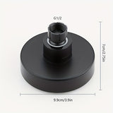 1pc Cabezal de ducha de lluvia redondo contemporáneo, cabezal de ducha de alta presión para montaje en pared, plástico, acabado pintado, no necesita electricidad, para accesorios de baño