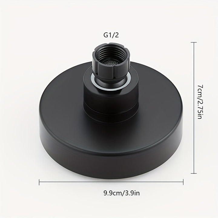 1pc Cabezal de ducha de lluvia redondo contemporáneo, cabezal de ducha de alta presión para montaje en pared, plástico, acabado pintado, no necesita electricidad, para accesorios de baño