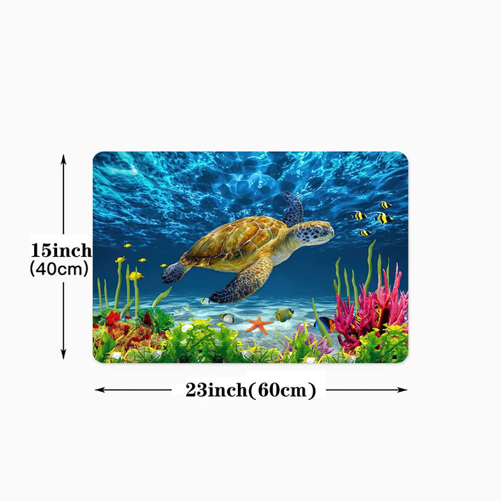 1pc Alfombra De Piso Con Patrón De Tortuga Marina, Suave Y Antideslizante, Divertida Alfombra De Baño, Alfombra Absorbente Para El Hogar, Sala De Estar Y Baño, Decoración Del Hogar