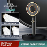 1pc, Cabezal de Ducha de Alta Presión con Tres Modos - Ahorro de Agua, Rociador Manual Ajustable, 5 Modos para una Experiencia Mejorada, Montaje en Pared, Diseño Redondo, Accesorio Moderno para Baño | Duradero y Resistente