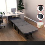 Cama Plegable de Oficina, Estructura de Metal, Gris, Diseño de Cuatro Pliegues, sin Materiales de Madera, para Muebles de Oficina en Casa, Uso sin Electricidad